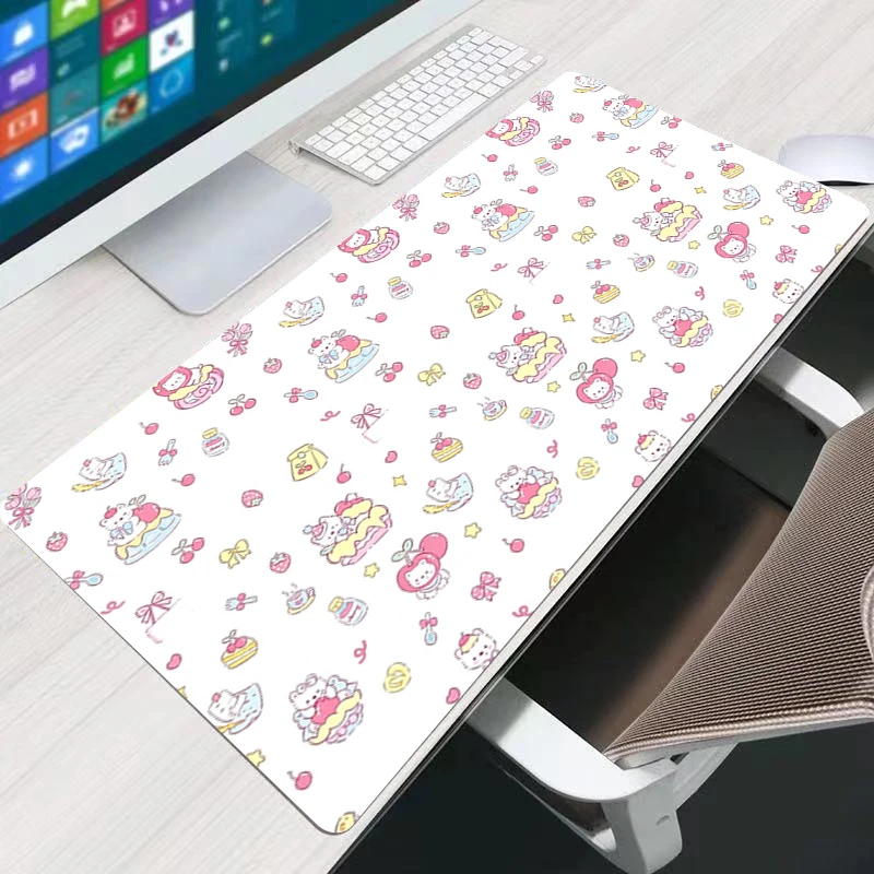 kawaii Mouse Pad Ins Wind Office Desk Mats Large Cartoon Accessories Minimalist Cute Pet Print MousePads Game Laptop Desk Mat
