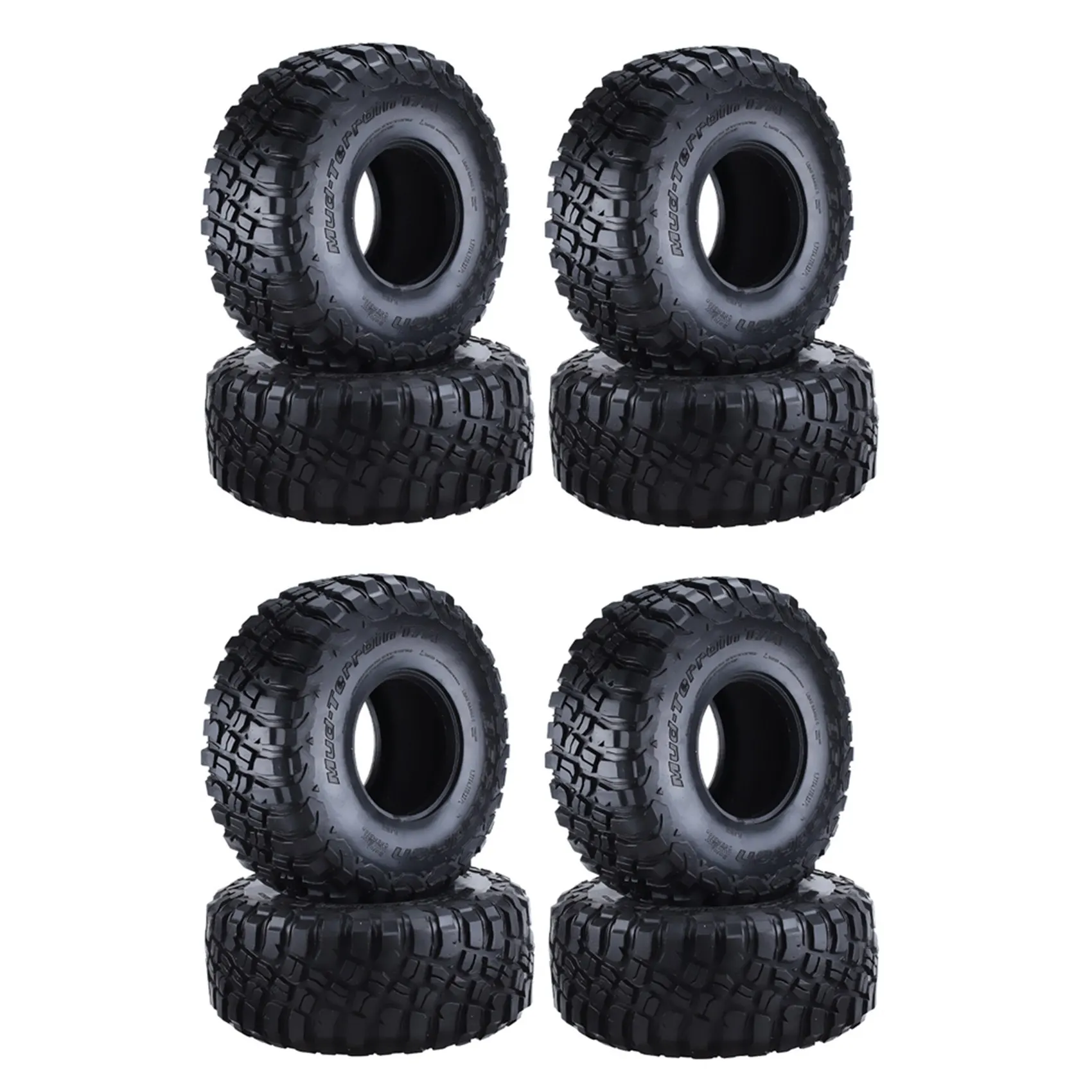 B05C-8PCS 120Mm 2.2 Mud Grappler Rubber Tyre Wheel Tires For 1/10 RC Crawler Traxxas TRX4 TRX6 Axial SCX10 90046 Wraith