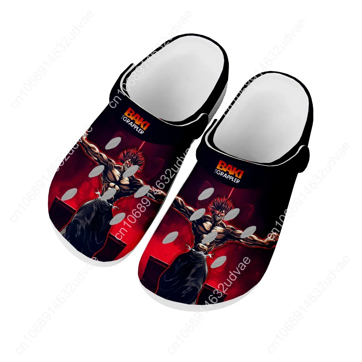 Baki The Grappler Hanma Baki Water Shoes Mens Womens High Quality Fashion Home Garden Clogs Customizd Sandals Beach Hole Slipper