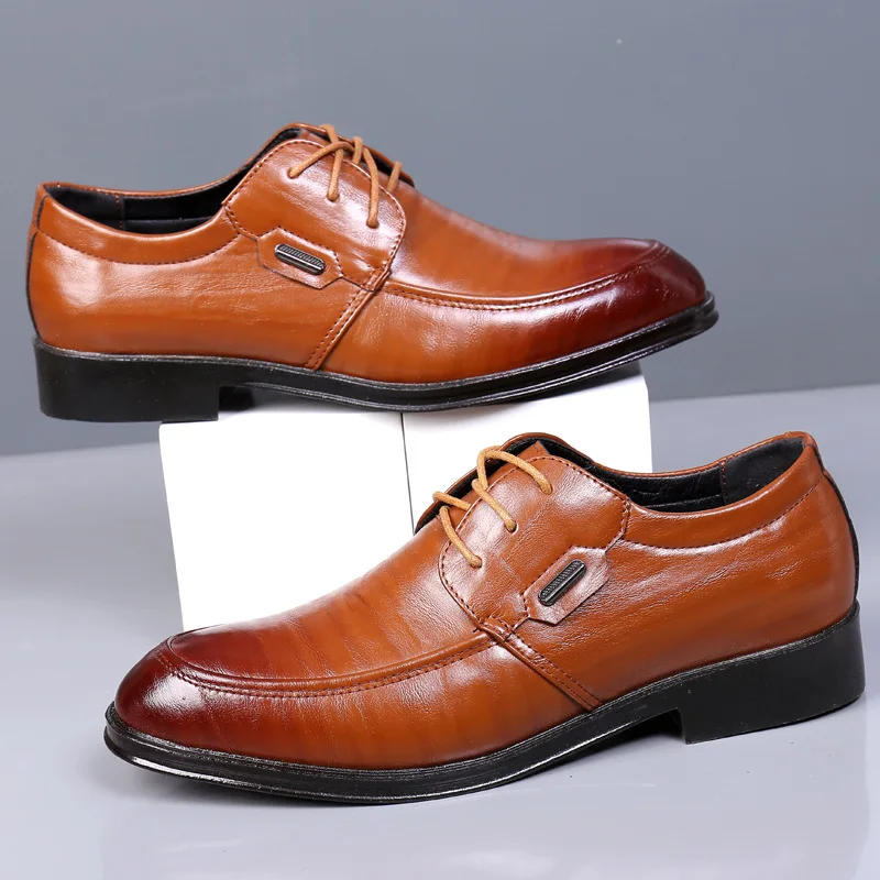 2023 Handcrafted Mens Oxford Shoes Genuine Calfskin Leather Brogue Dress Shoes Classic Business Formal Shoes Man