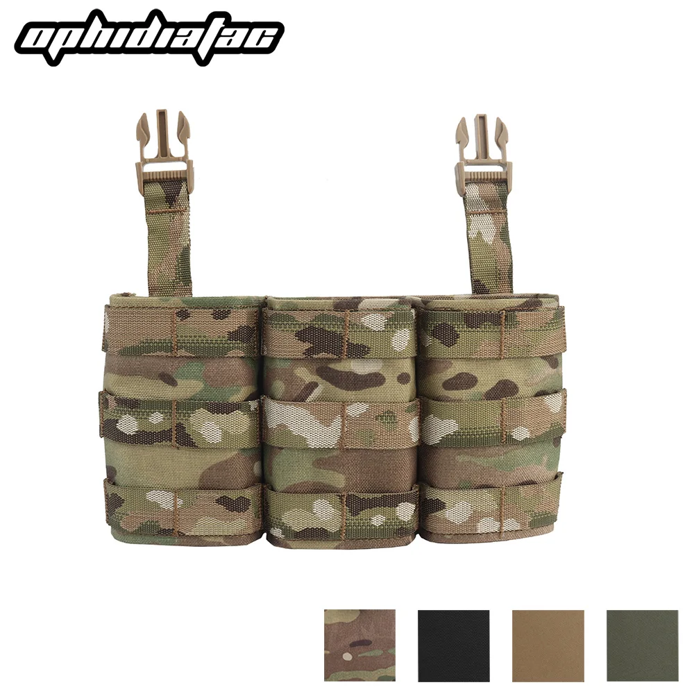 OPHIDIAN SNELLE 5.56 Triple Magazine Pouch Lange Plate Carrier Voorpaneel M4 AR15 Tijdschriftenrek Airsoft Vest Accessoires