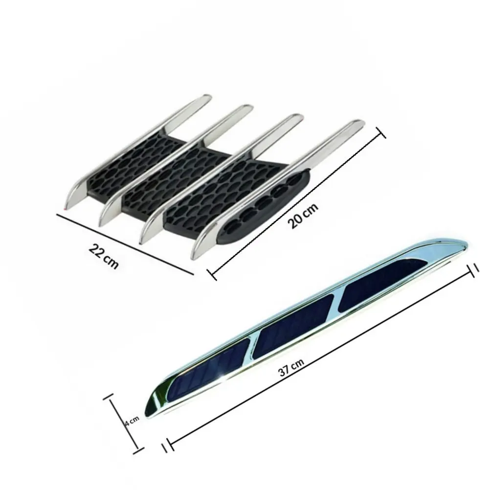 2Pairs Imitation Strip Professional Simulated Shark Gills Vent Engine Cover Car Accessories Universal Car Vent