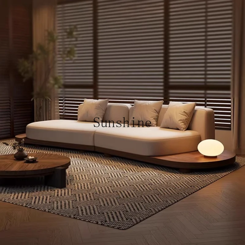 

Medieval style wabi sabi leather sofa living room advanced creative platform special-shaped corner seating area reception