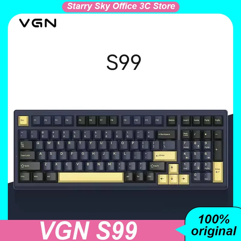

VGN S99 Mechanical Keyboard Wireless Tri-mode Hot Swap RGB Long Endurance Low Latency Custom PC Esports Laptop Gaming Keyboards