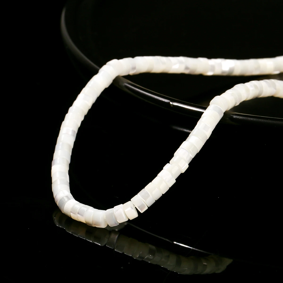 4*2mm Natural White Shell Beads Mother Of Pear Rondelle Shape Loose Cylindrical Bead For Jewelry Making Diy Bracelet Accessory - Image 5