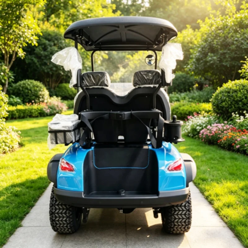 Mini Luxury Electric Golf Cart Off-Road Vehicle For Various Terrains 14-Inch Off-Road Tires With Windshield Seat With Headrest
