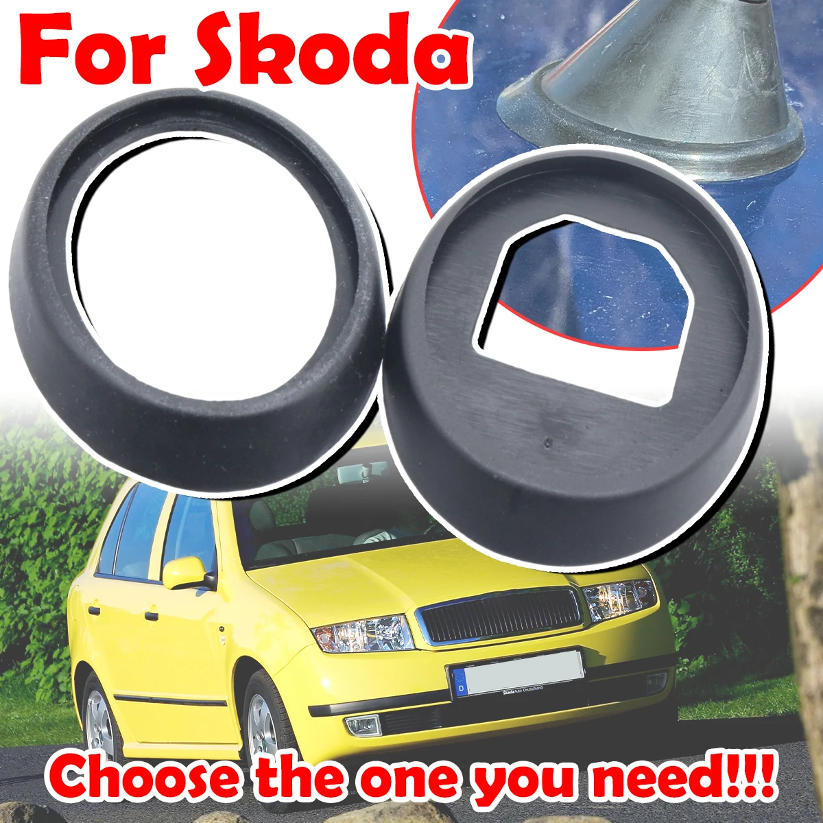 

Roof Mast Whip Aerial Antenna Base Seal Rubber Gasket Replacement part Accessories For Sokda Fabia Octavai Roomster Superb Yeti