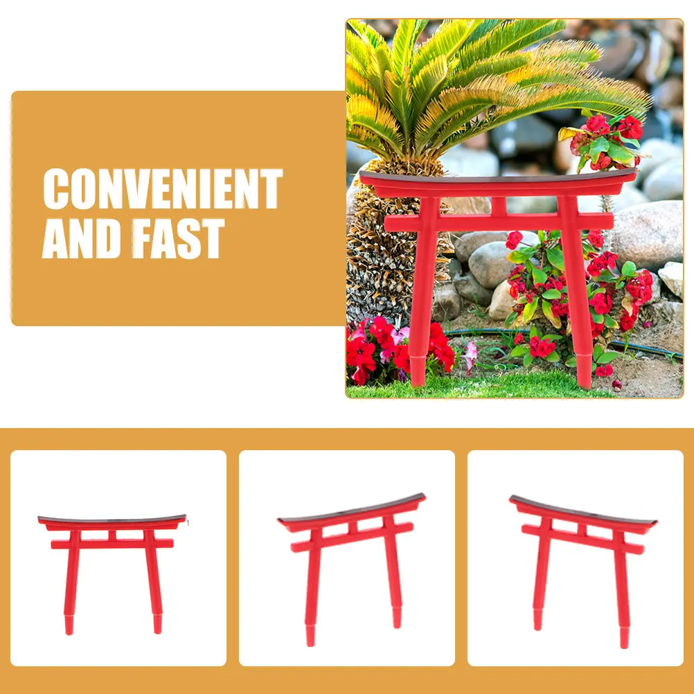 8Pcs Torii Fish Tank Decor Aquarium Ornament Simulation Statue Zen Style Craft Garden Micro Landscape Decoration Outdoor Use