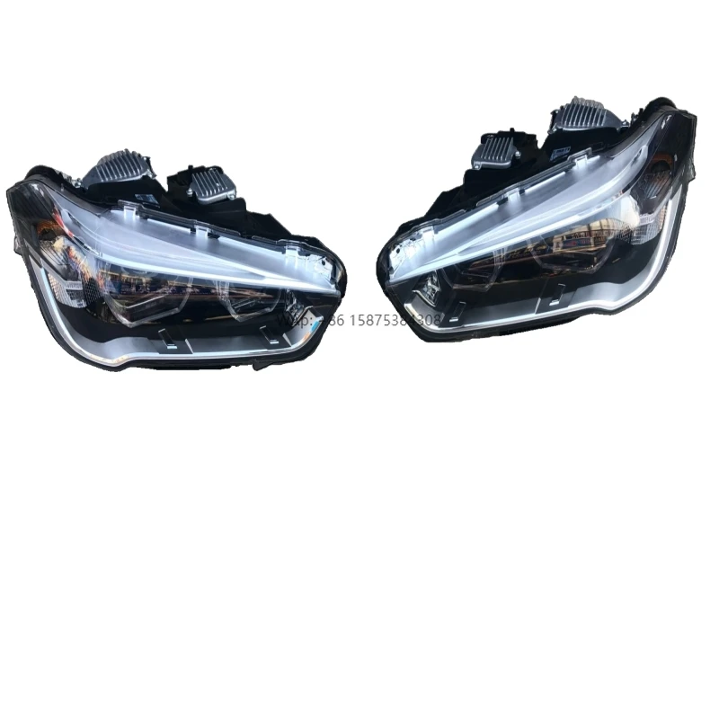 High Quality New X1 Series F48F49LCI Front LED Headlights Near and Far Integrated Light White Angel Circle