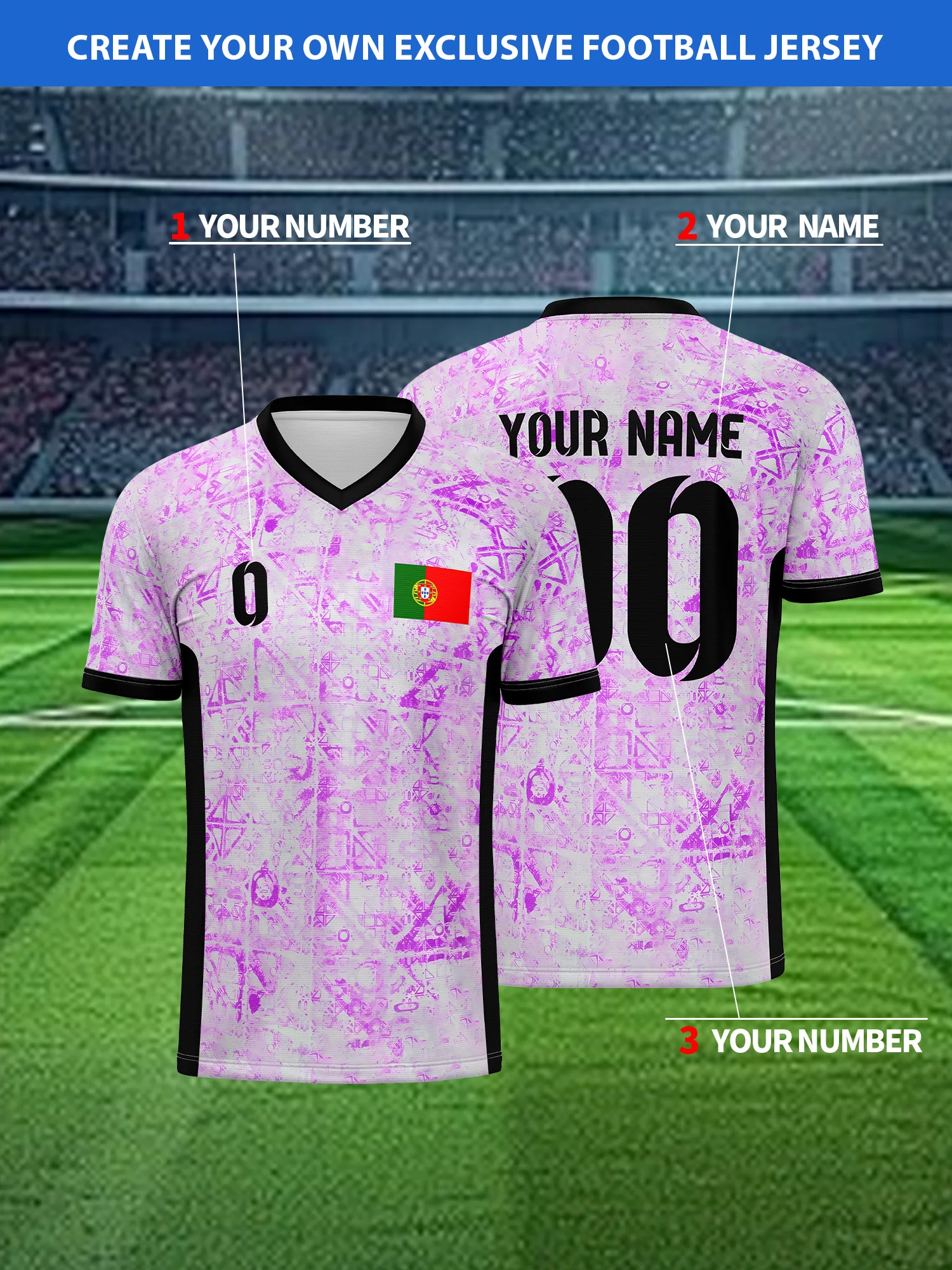 

New 2026 Sports V-neck Jersey - Customizable with Name and Number, Quick-drying, Breathable, Comfortable, Casual, Gym, Running