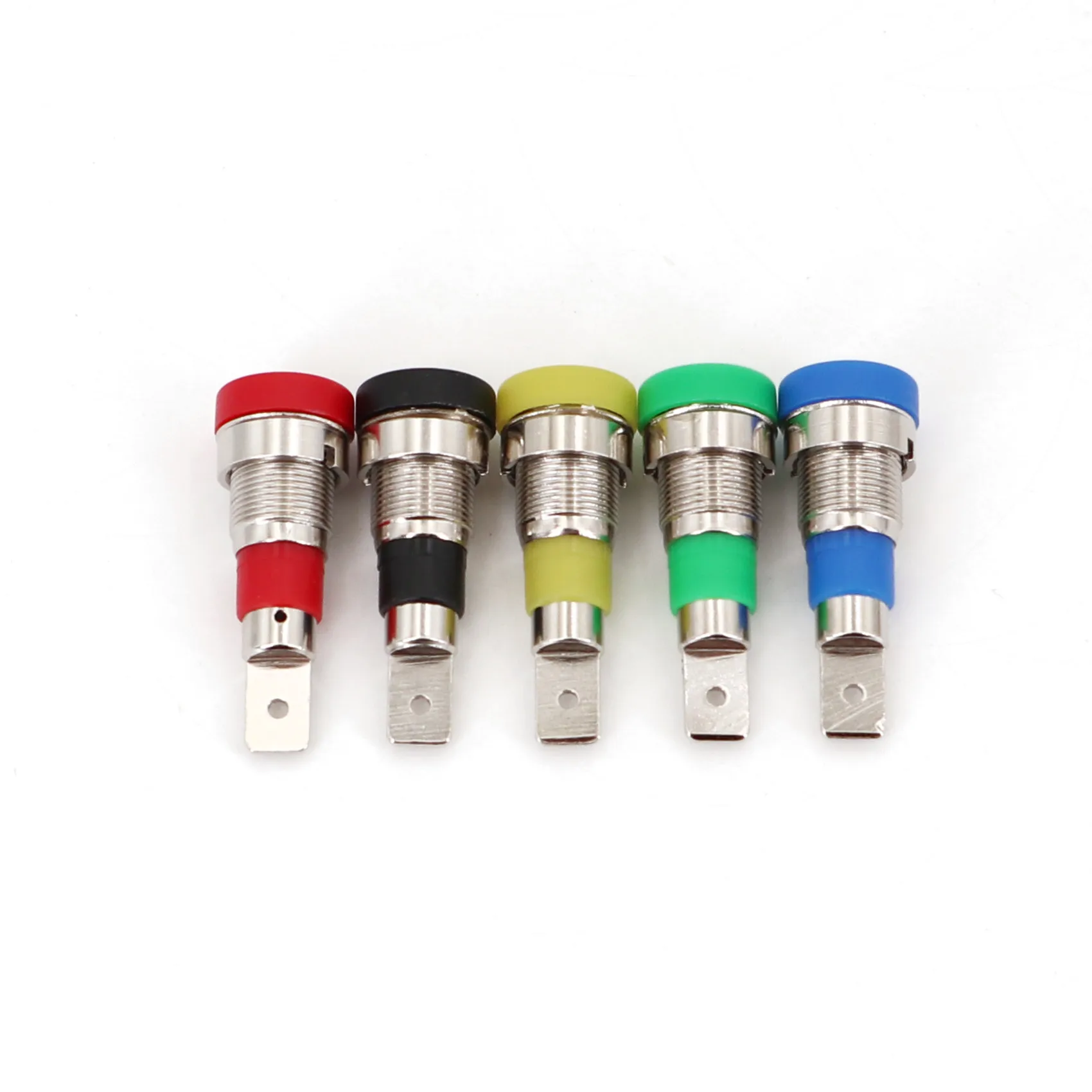 10Pcs Brass 4mm Banana Female Jack Panel Mount Test Socket Connector for Non-Shrouded Banana Plugs