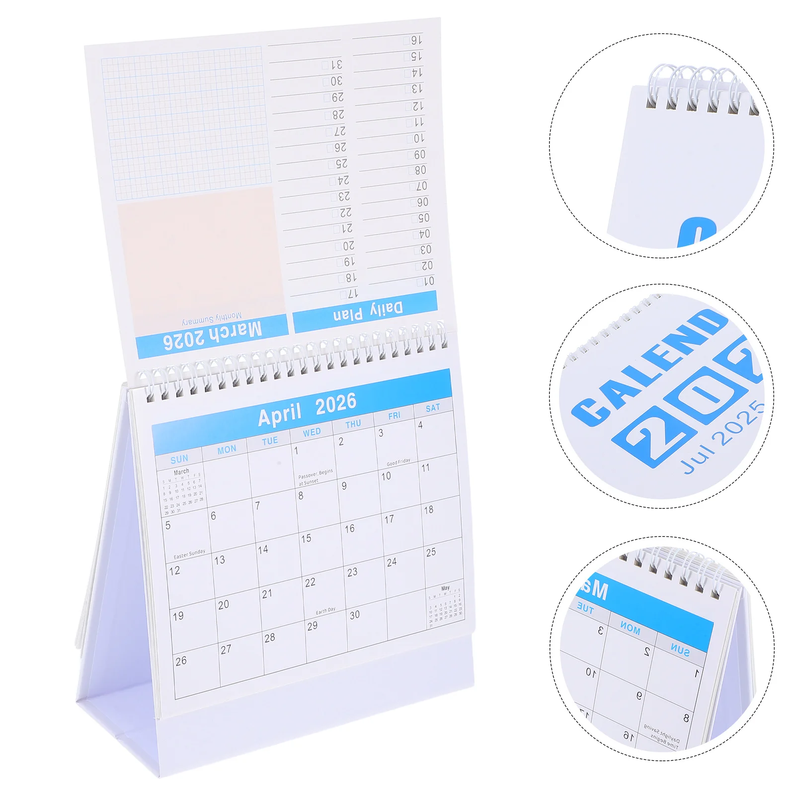 

Large Desk Calendar 2026 Year Monthly Weekly Planner with Perforated Pages Smooth Turning for Work Study Appointment Scheduling