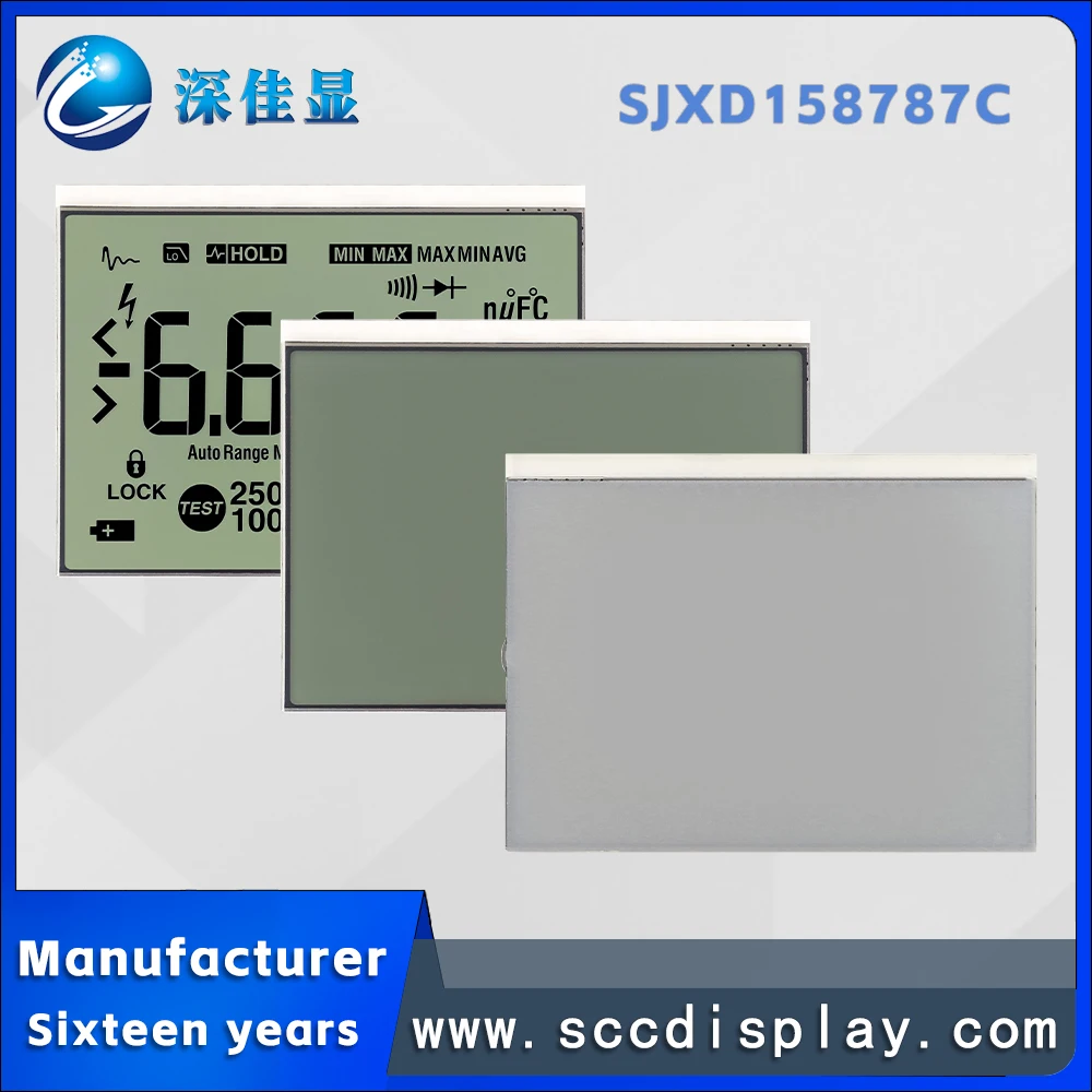 رمز قطعة LCD SJXD158787C FSTN شاشة عرض LCD مقياس ذكي مخصص درجة حرارة واسعة جدًا شاشة عرض رقمية TN #6