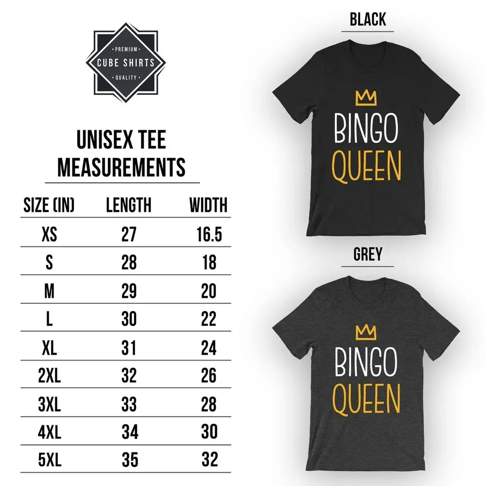 Unisex Bingo Queen T-Shirt Cute Bingo T-Shirt