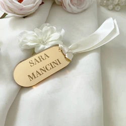 30/50/100PCS Blanks Mirror Acrylic Place Cards Luxury Wedding Place Cards, Wedding Guest Name Cards,Clear/Frosted Name Tags