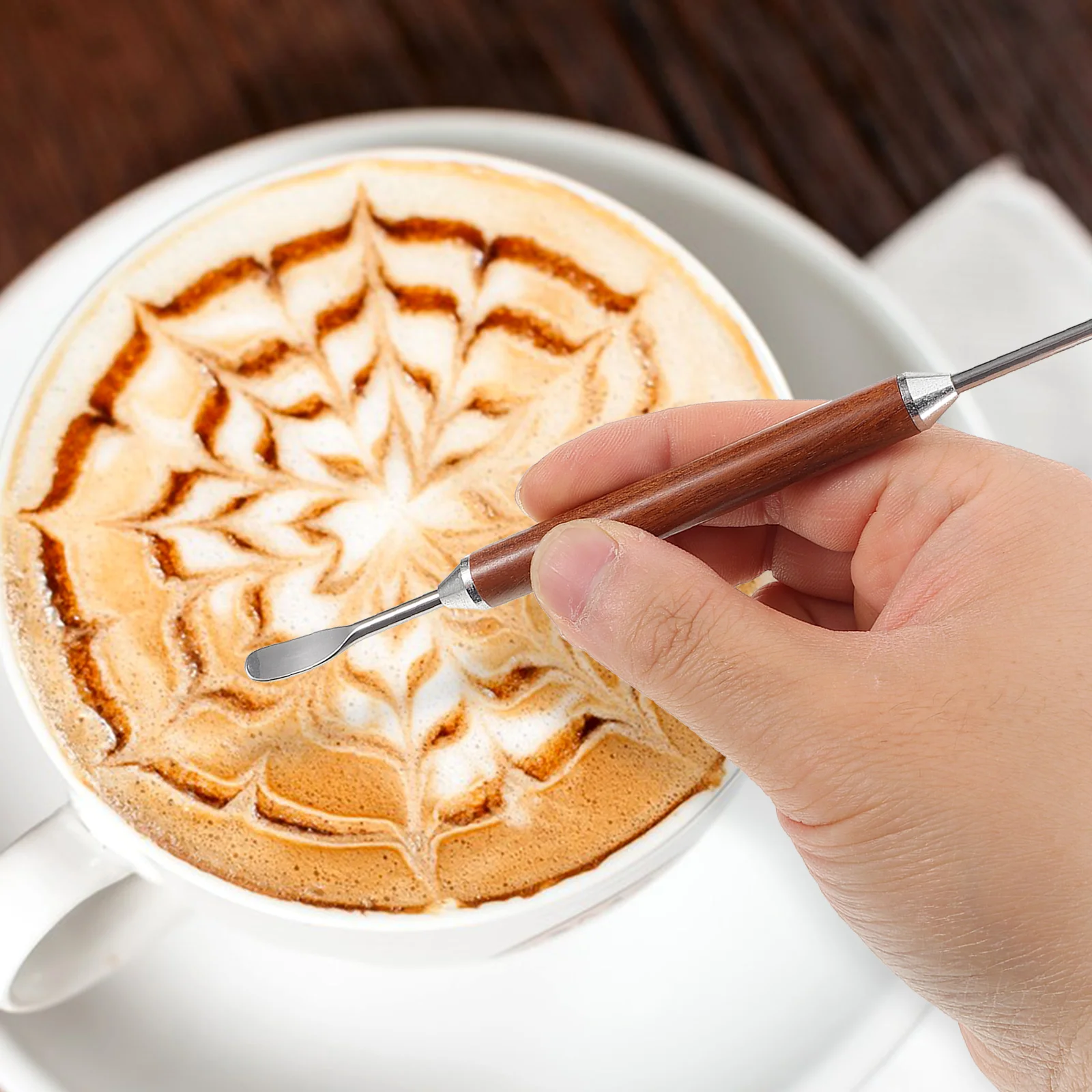 

2pcs Coffee Latte Needle Stainless Steel Spiral Tip Tool for Latte Art Design Milk Foam Pen Coffee Decorating