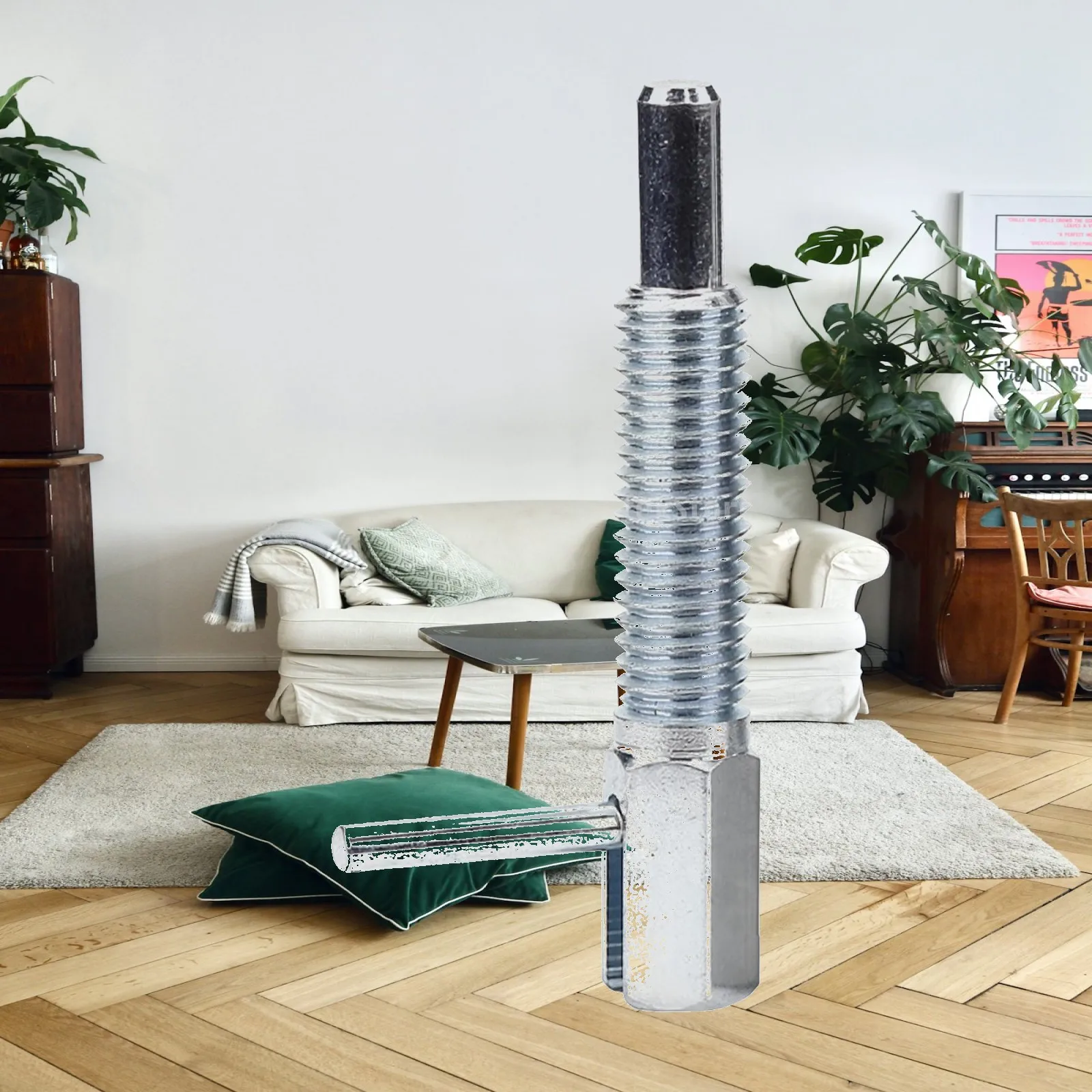 Spring Loaded Stop Pin Galvanized Carbon Steel Plunger for Automation Systems Hexagonal Housing Secure Locking Locating Tip