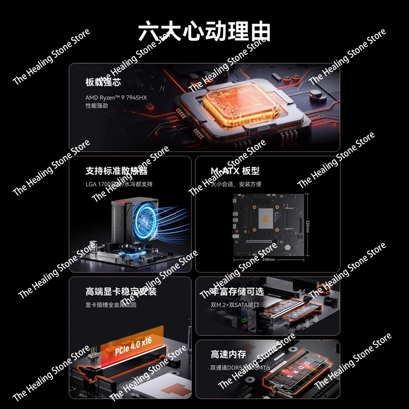 

(MINISFORUM) BD795M onboard Ryzen r9-7945HX ITX computer main board office game