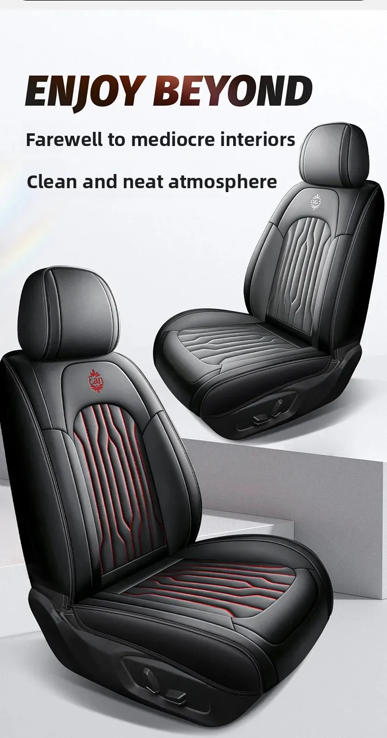 Universal Auto Split Seat Car Full Seat Cover Breathable Comfortable Leather SUV Seat Cushion Full Seats Cover Protection JJ249