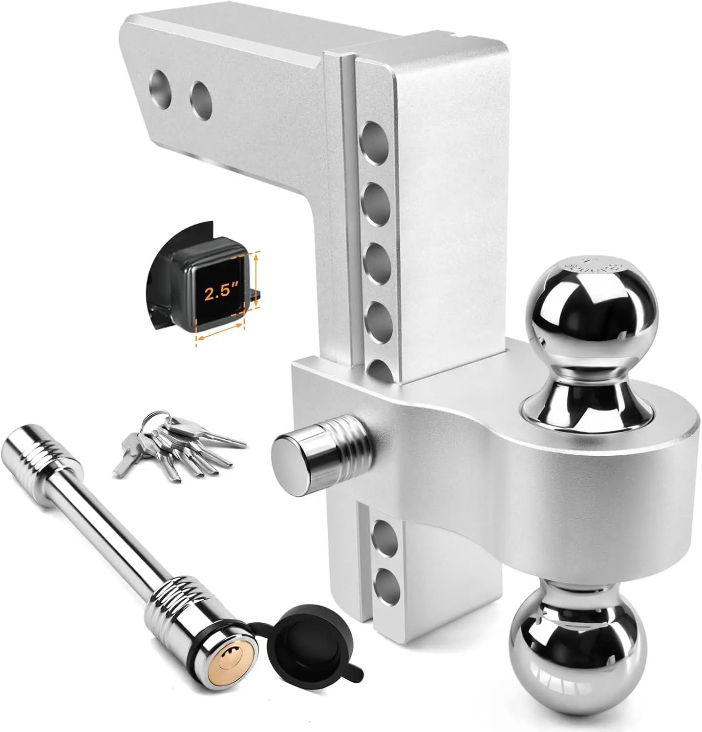 

Регулируемая алюминиевая съемная подъемная платформа для приемника 2,5 дюйма, с регулировкой опускания/подъема 8 дюймов, максимальная нагрузка 18 500 фунтов (GTW) с хромированными стальными шариками