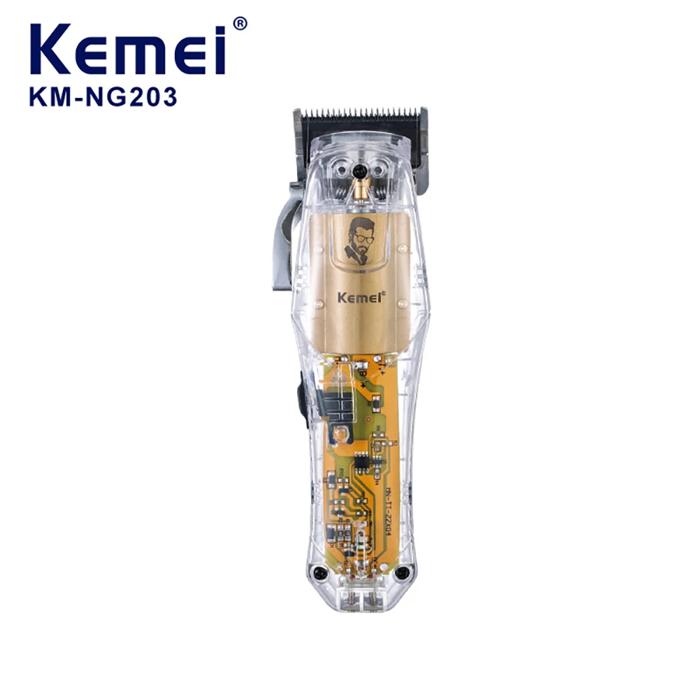 Ornate Oil Head Hair Cliper Kamei Latest Barber Instant Fade Clipper Kemel Wireless Razor Adjustable Transparent Cutting Machine