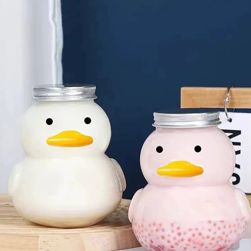 Botellas de agua PET de 500ml para té de la leche, café, jugo, taza portátil para beber, botella de bebida transparente para jugo sin BPA