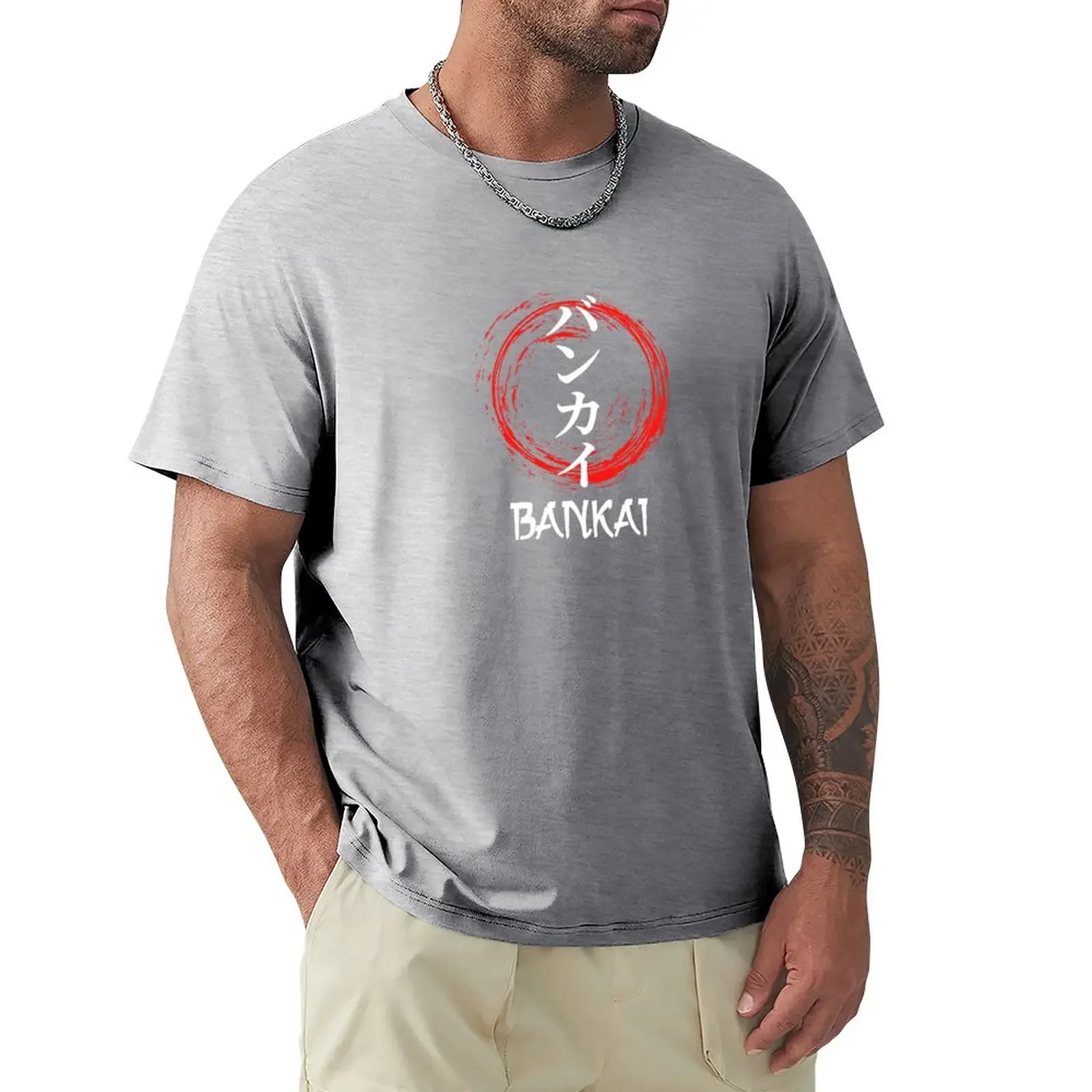 2024  heavyweight Informal New Arrival vintage Bankai Super power T-Shirt custom graphic t shirts funny Aesthetic clothing men