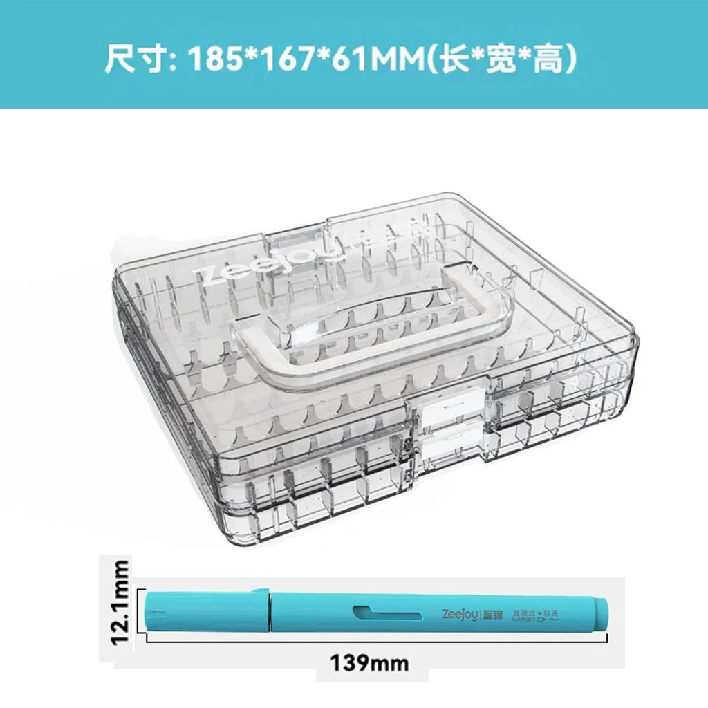 ZEEJOY For Direct Liquid Acrylic Marker Acrylic Storage Cases Large Capacity Pencil Case Art Supplies School Supplies Stationery image 3