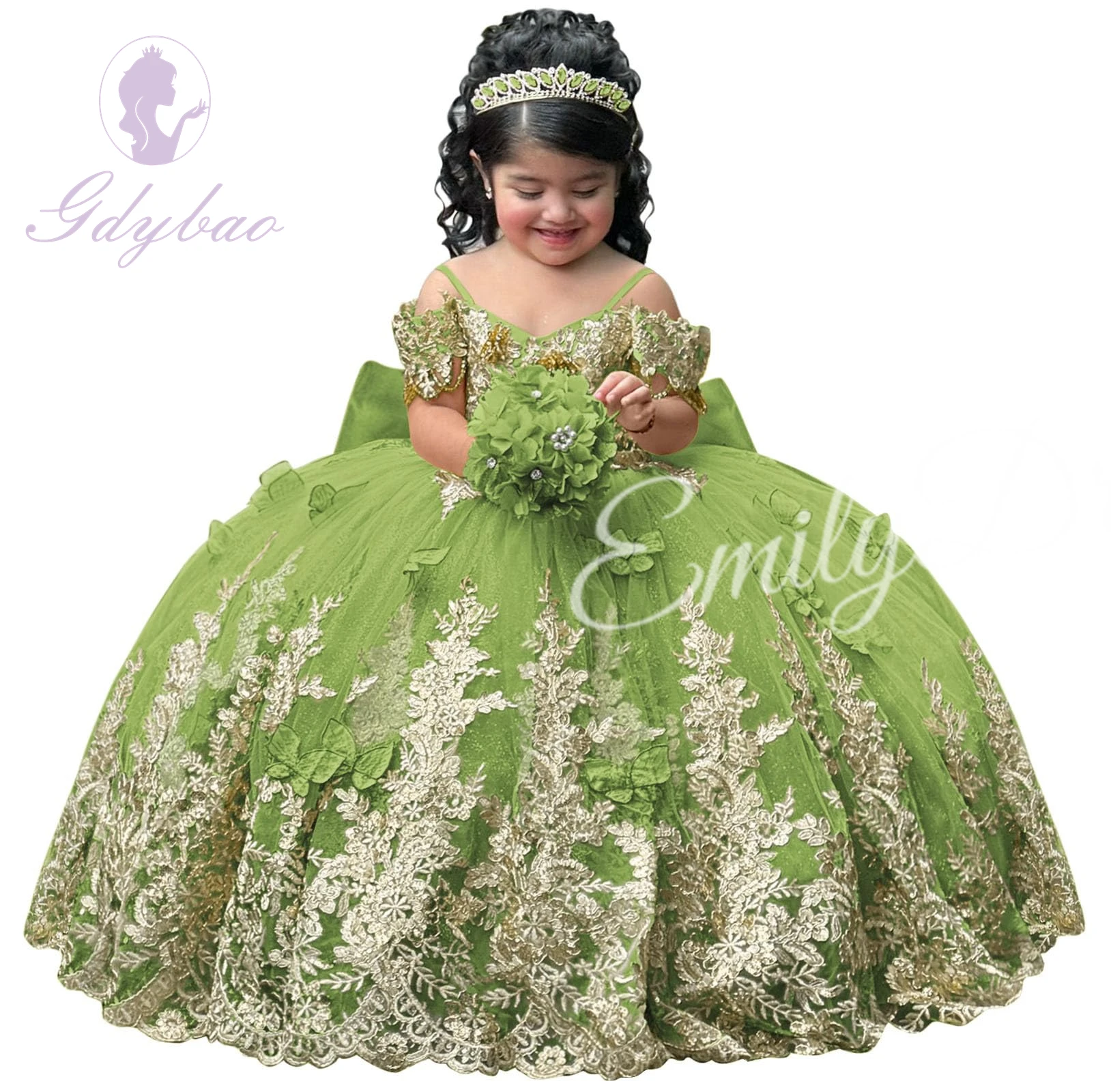 robe-de-demoiselle-d'honneur-verte-personnalisee-pour-mariage-robe-bouffante-sans-manches-avec-appliques-en-dentelle-doree-robe-de-fete-d'anniversaire-pour-enfants-robe-de-premiere-communion