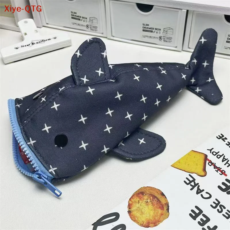 Hot Cute Shark Pencil Case, Large Capacity Multi-functional Stationery Box, Creative Ins Style Pouch For Boys & Girls