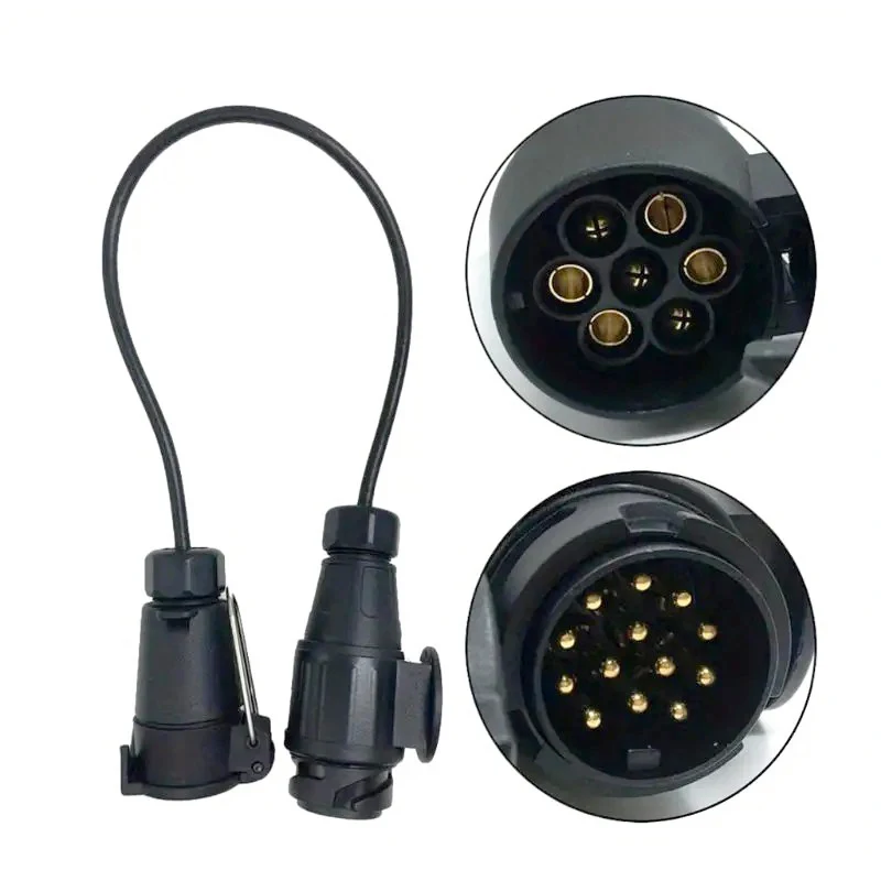  Auto parts European trailer plug 13-pin to 7-pin extension cord plug Plug connects wire trailer adapter