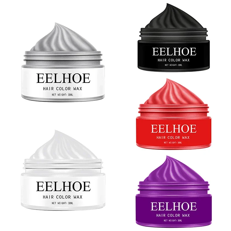 Sdatter EELHOE Hair Color Wax Temporary Professional Hair Dye Cream Washable Disposable Styling Tools Accessories Natural Color