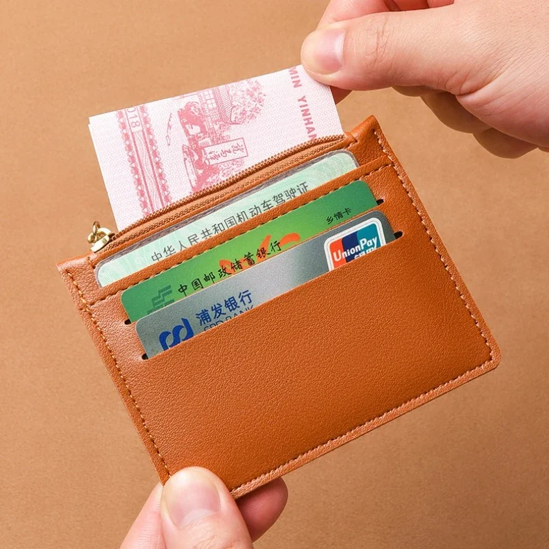 

Korean Fashion Ultra-thin PVC Card Bag Women's Portable Multi-functional Wallet Bank Credit Card ID/IC Cards Organizer Keychain