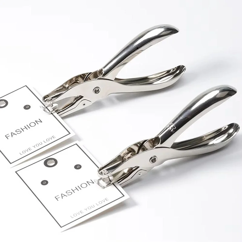 Single Hole Puncher Metal 6mm Round Diameter Punch Pliers Hand Paper Scrapbooking Punches Punching Tool For Home Office Supplies