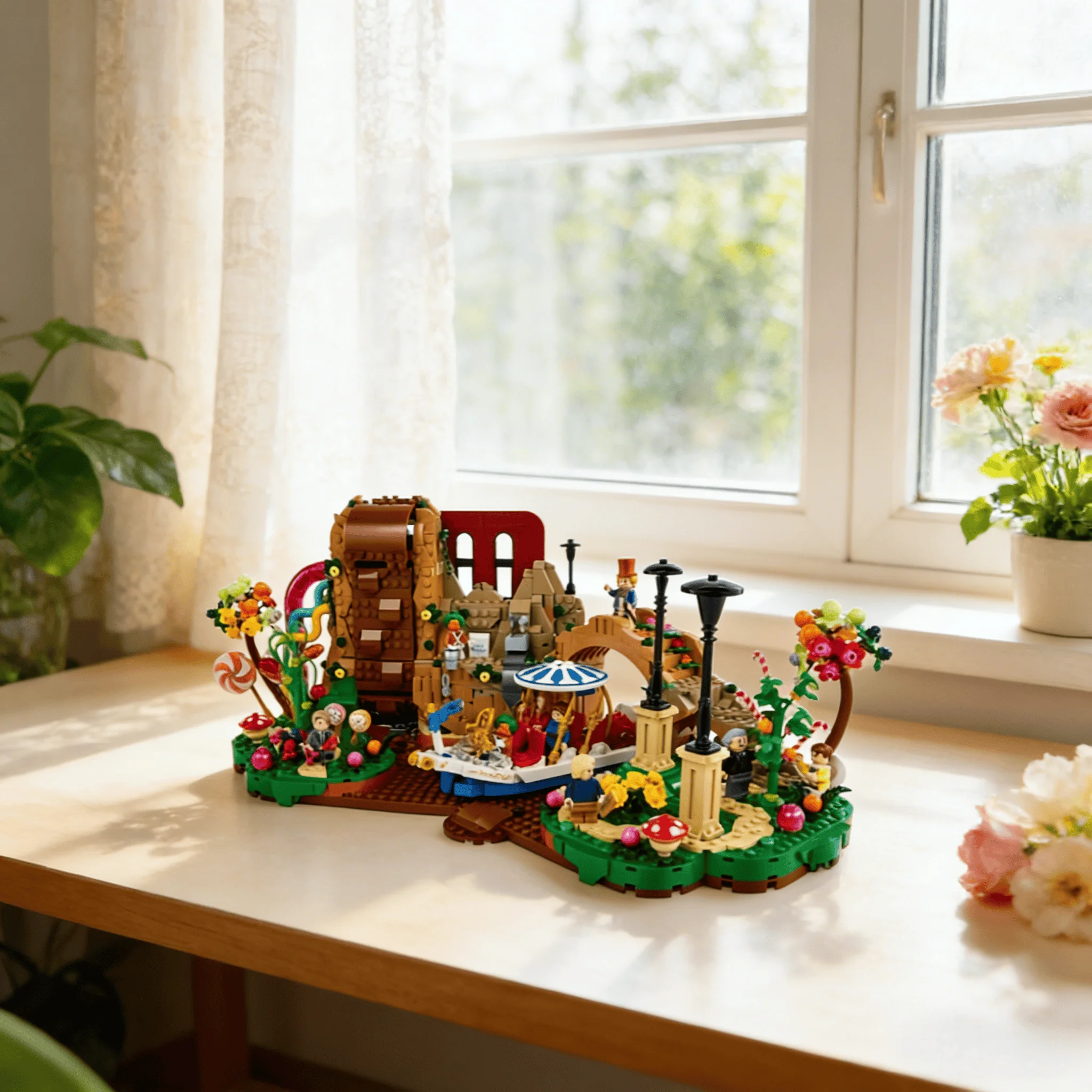 

2025Pcs Candy Chocolate Factory Building Set Street View Assemble Brick Toy Christmas Gift For Children Adult