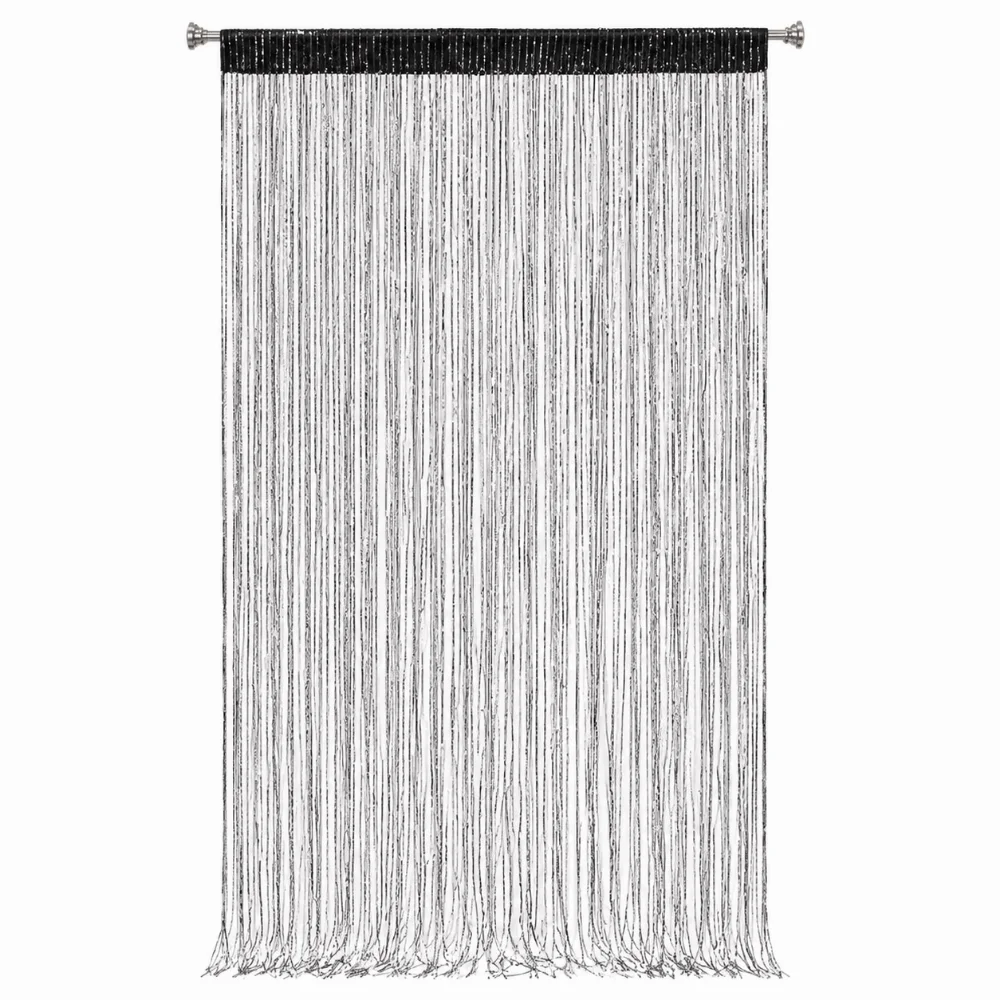 100cm*200cm Straight Line Curtains Multicolor Silver Wire Silk Thread Curtains Straight Line Tassel Door Curtains Living Room