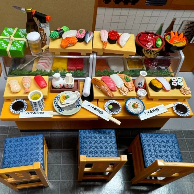 Re-Ment Shitamachi Humanistische Sushi Miniatuur Scène Model Trendy Collectie Leuk Cadeau Speelgoed Blind Box op voorraad Actiefiguur