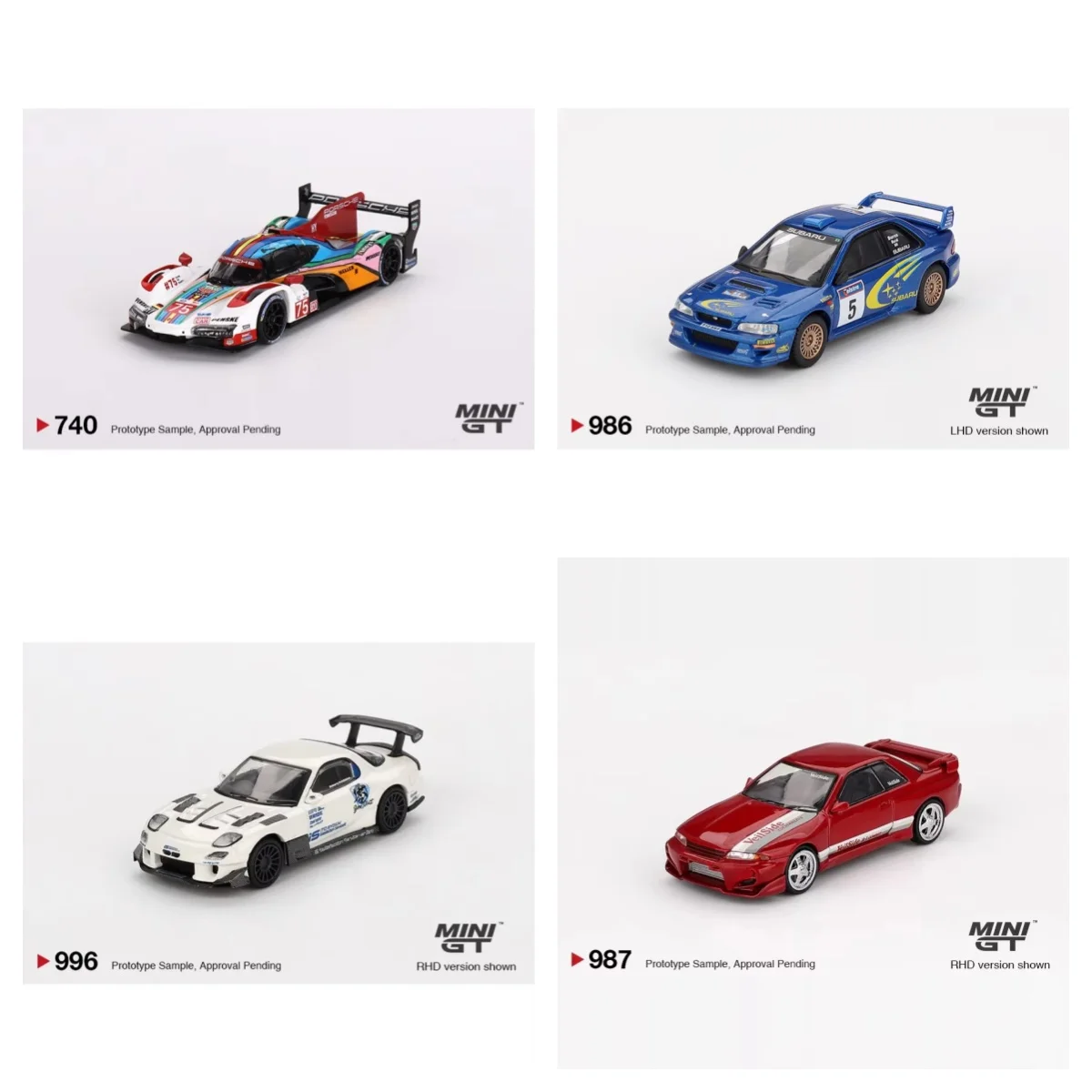

MINIGT 1:64 Porsche740 986 996987 975Porsche Penske Motorsport 24 Le Mans MGT00740 alloy Diecast car model collectible vehicle