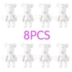 Fluid Bear Paint 23cm POPOBE Wholesales Bear Handmade Gloomy Bear White Blank Vinly Toys for DIY Painted Medicom Toys