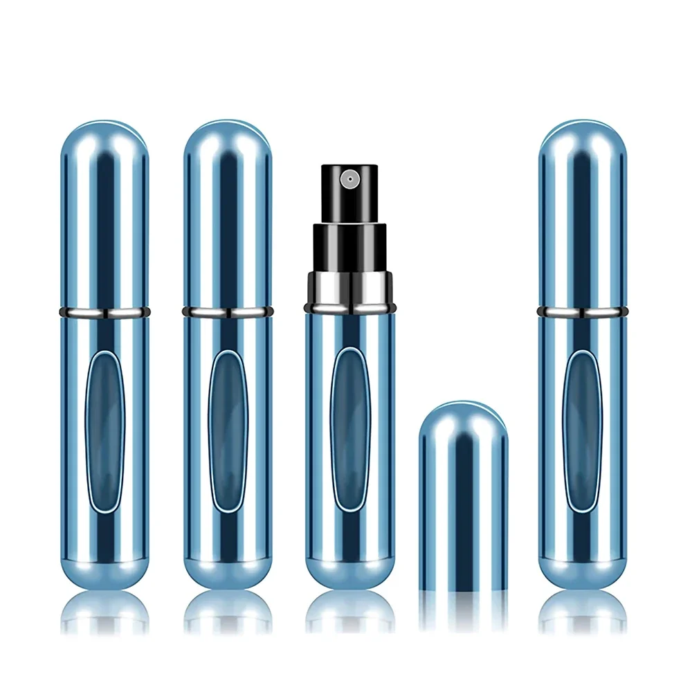 Mini botella de Perfume recargable de 5ml con bomba de aroma en aerosol, contenedor de cosméticos vacío, botella atomizadora para herramienta de