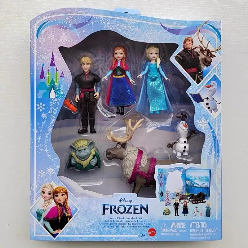 

In Stock Genuine Frozen Mini Elsa Anna Princess Story Collection Girls Playing House Toys Model Toy Child Birthday Surprise Gift