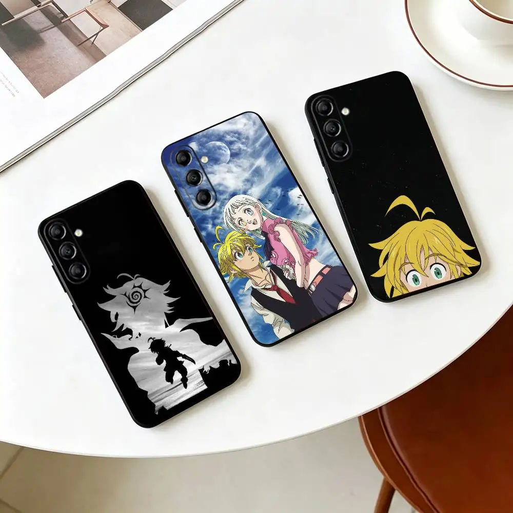 N-Nanatsu no Taizai Anime Print  Phone Case Black Silicone Soft For Samsung Galaxy A73,A72,A71,A70,A53,A52,A51