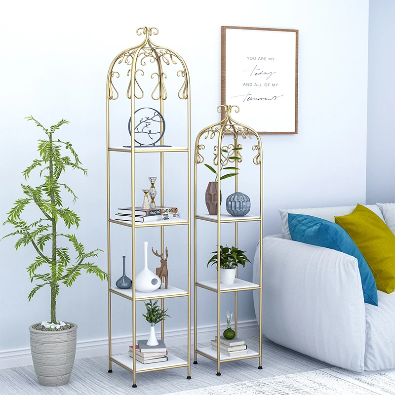 Cage shelf Living room indoor multi-layer flower stand Corner decorative stand Floor-to-ceiling balcony flower pot stand