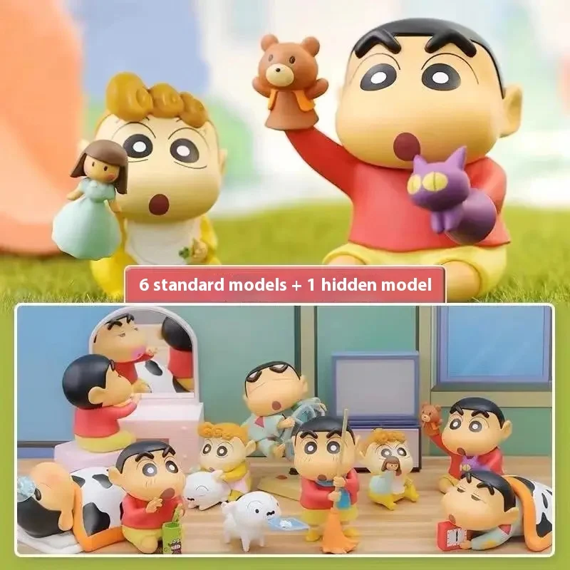 

52toys Hot Crayon Shin Chan Blind Box Series Handmade Daily Series Blind Box Car Desktop Doll Ornament Gift Cute Decorations Toy
