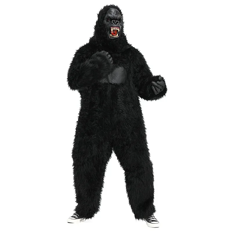 Halloween Black Orangutans Cosplay Costume Mascot Gorilla Ape Simian Carnival Adult Kids King Kong Strong Chimpanzee Jumpsuit - view 6