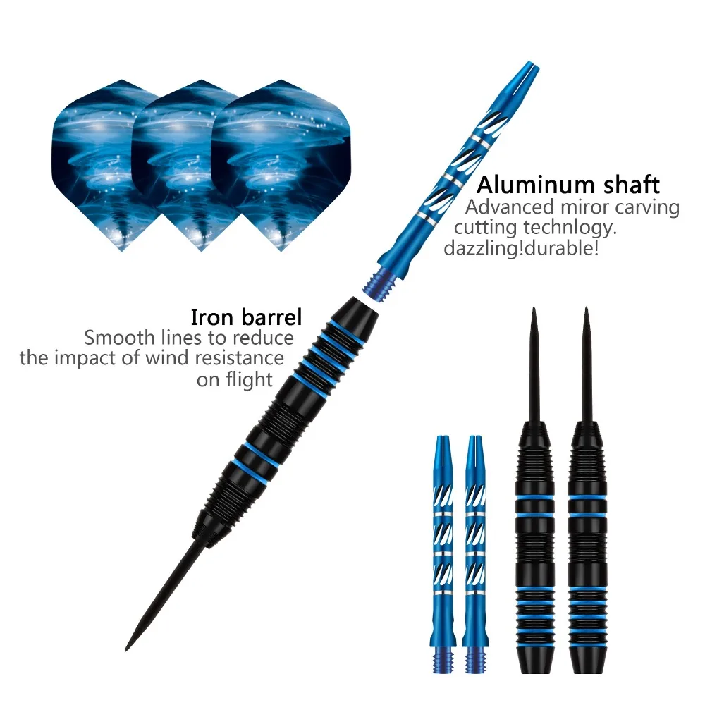 تحديث 6 قطعة/المجموعة التنغستن الصلب إبرة السهام هدية مجموعة صناديق مع طحن لعبة رمي السهام عالية الجودة المنافسة 22 جرام