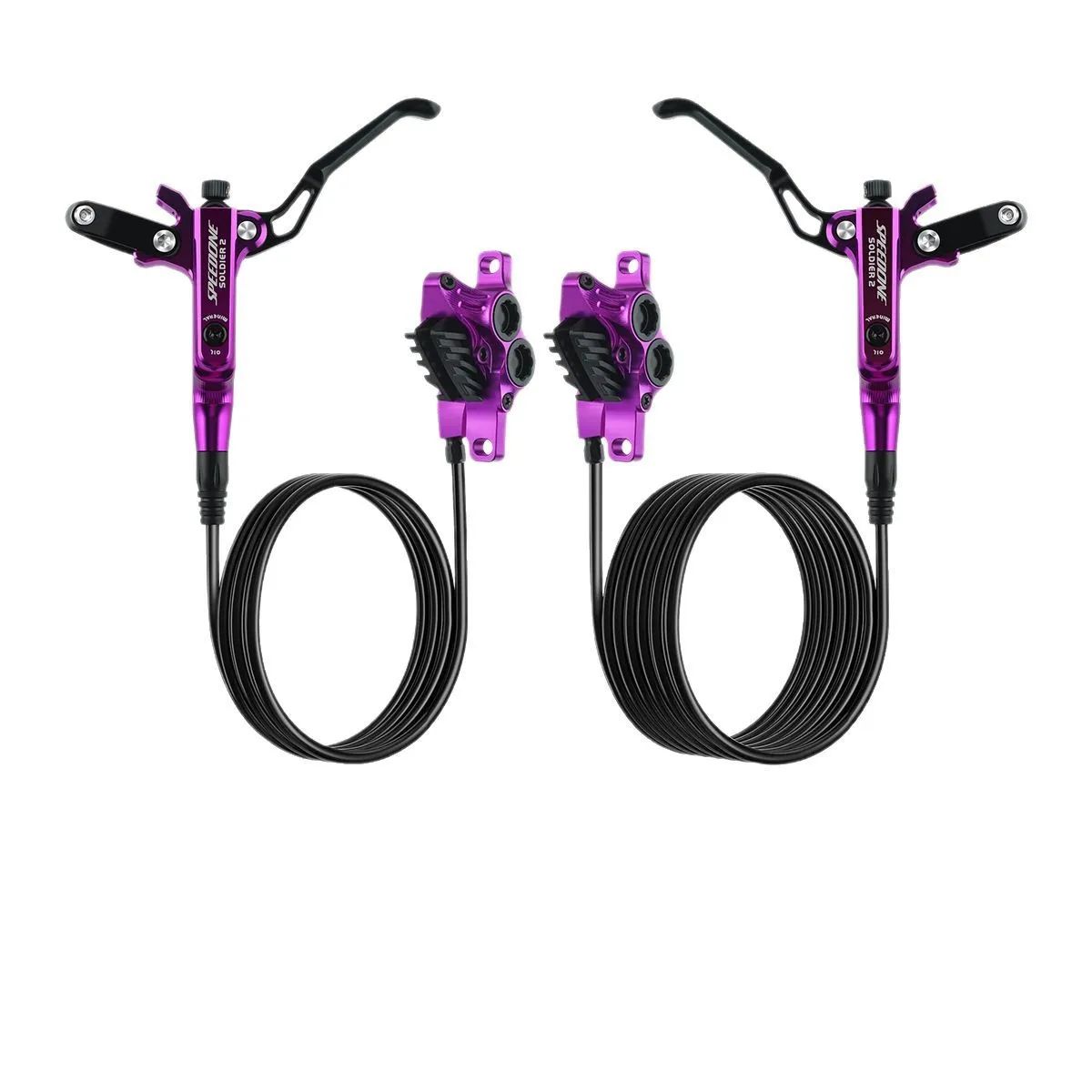 Customizable Logo Four-Piston Aluminum Disc Brake With 4 Levers Oil Pressure Bilateral System For Mountain Bike