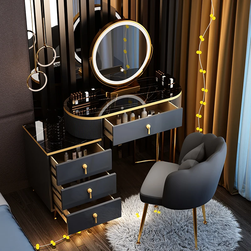 Fashion Girl Vanity Table Woman Multifunctional Minimalist Home Dressing Table Bedroom Bedroom Gabinete Furniture Comfortable