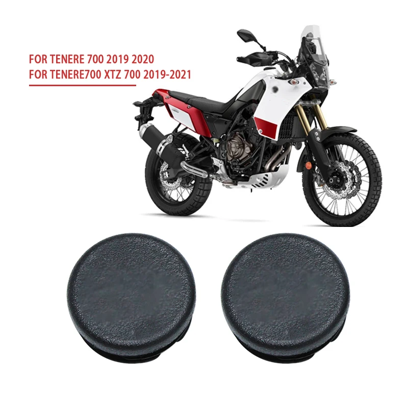 Rahmenkappen-Set für Yamaha Tenere 700 2019 2020 Tenere700 XTZ 700 2019–2021. Motorrad-Rahmenloch-Abdeckkappen, Stecker-Dekor, 2 Stück