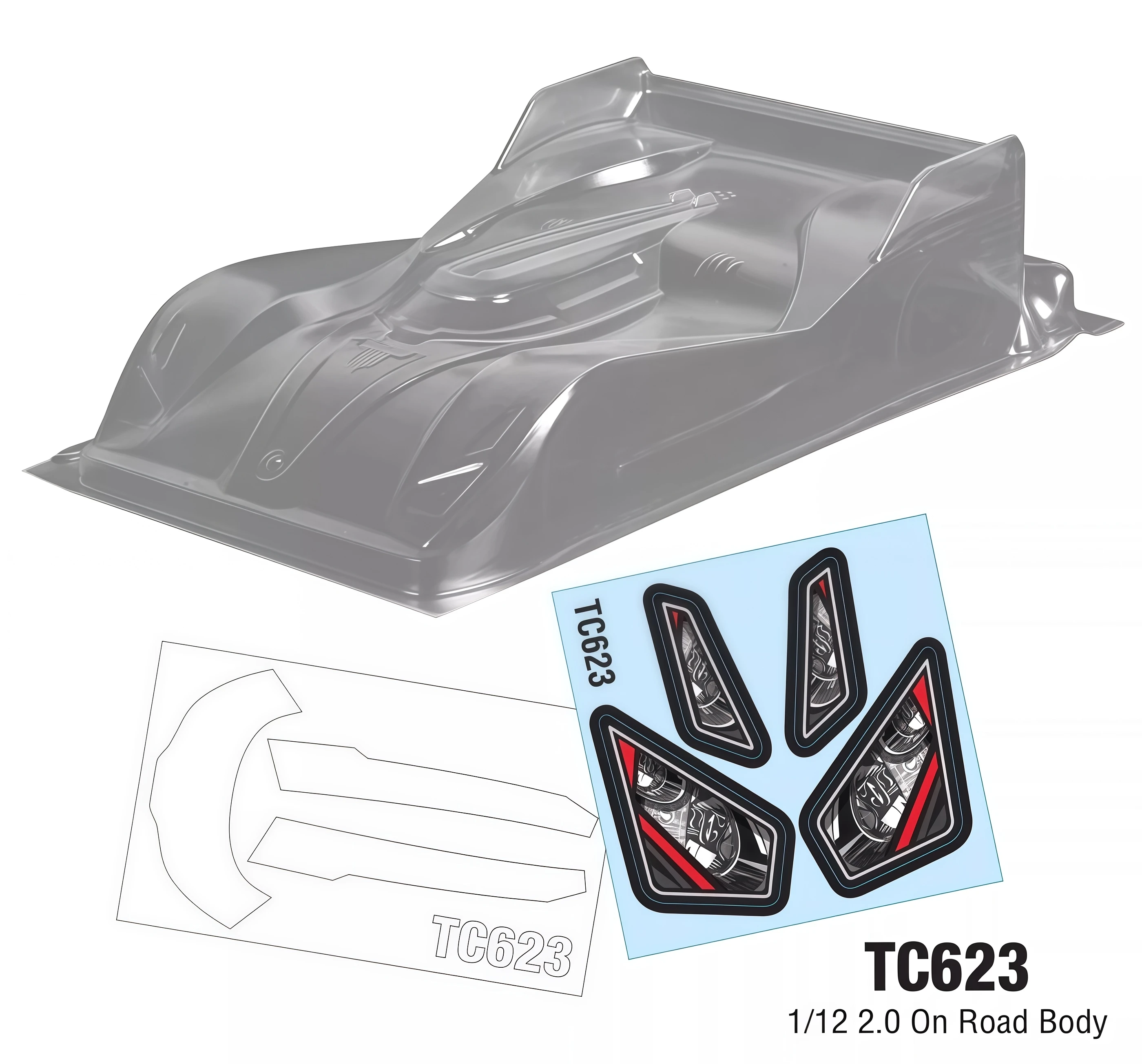 

TC623 1/12 Scale Pan Car Clear RC body (170mm Width)